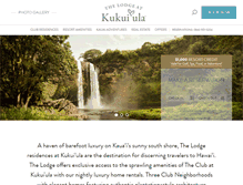 Tablet Screenshot of lodgeatkukuiula.com